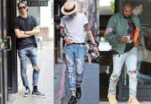 distressed jeans